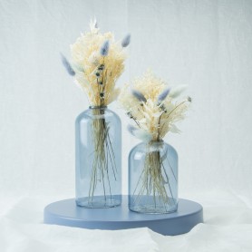 Set de 2 vases en verre - bleu