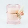 Verre à double paroi avec bougie - blush