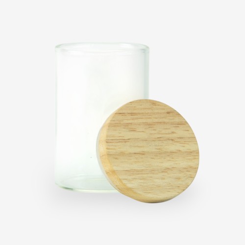 pot cylindre avec bouchon en bois