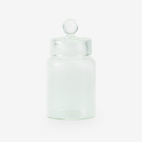 Mini bocal en verre à ouatte