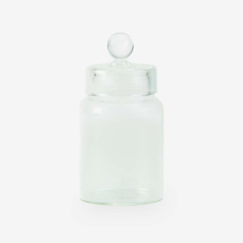 Mini bocal en verre à ouatte