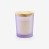 petite bougie parfumée avec couvercle en bois – lilas effet givré