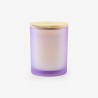 Geurkaars met houten deksel - frosted lila