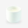 Petit pot de fleurs avec bougie - blanc