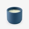 Petit pot de fleurs avec bougie - bleu marine
