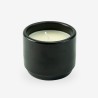 Petit pot de fleurs avec bougie - noir