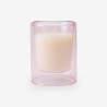 Verre à double paroi avec bougie - blush