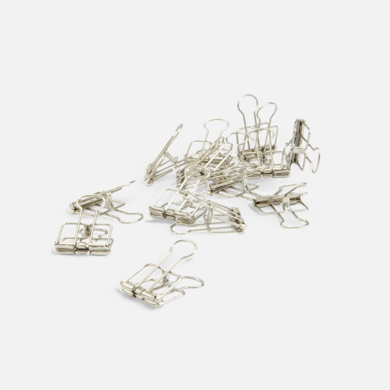 clips en métal argent