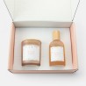 boîte cadeau de luxe personnalisée avec bougie parfumée 100g et spray d'ambiance 100ml - simply the best