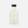 Petite bouteille de luxe transparant bouchon noir - 50 ml