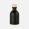 Luxe flesje zwart met houten dop - 50 ml