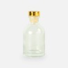 Petite bouteille de luxe transparant bouchon doré - 50 ml
