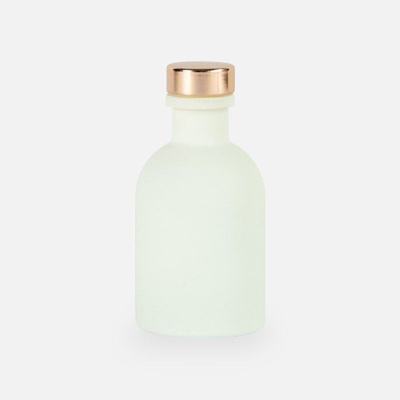 Luxe flesje wit met rosé gouden dop - 50 ml