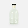 Luxe fles transparant met zwarte dop - 250 ml