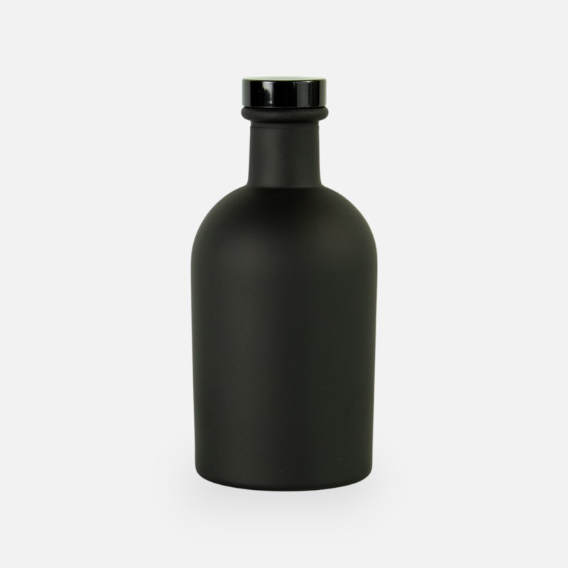 Bouteille de luxe noir bouchon noir - 250 ml