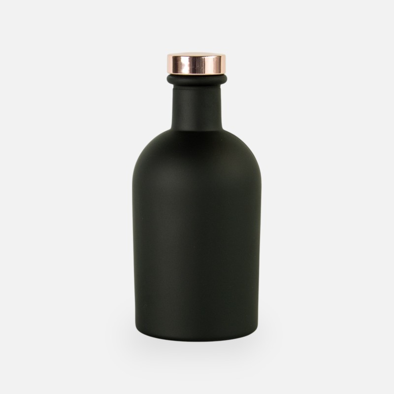 Bouteille de luxe noir bouchon rose gold - 250 ml