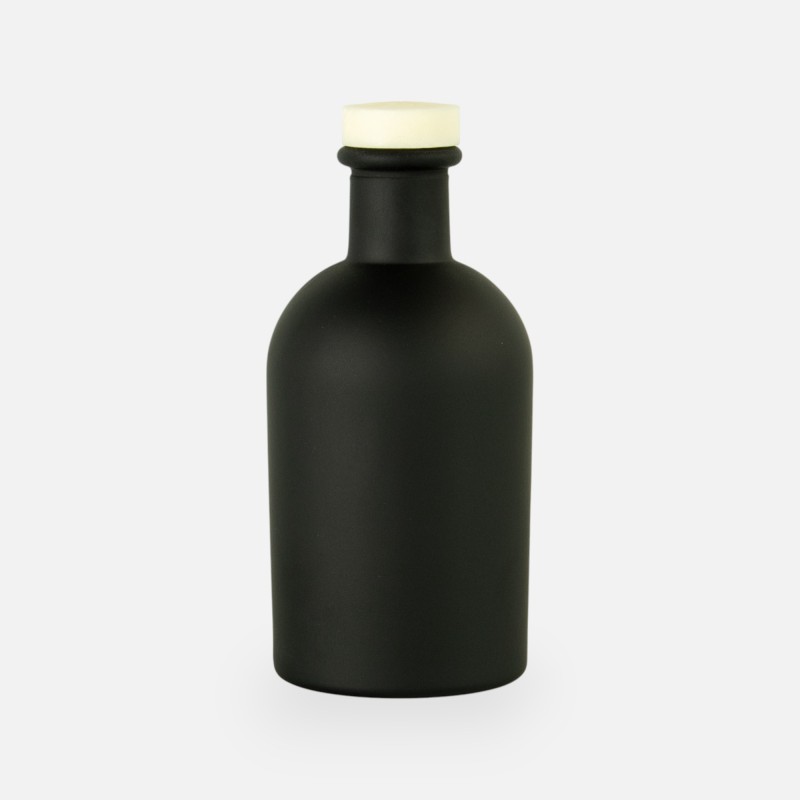 Bouteille de luxe noir bouchon naturel - 250 ml