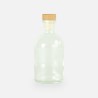 Luxe fles transparant met houten dop - 250 ml
