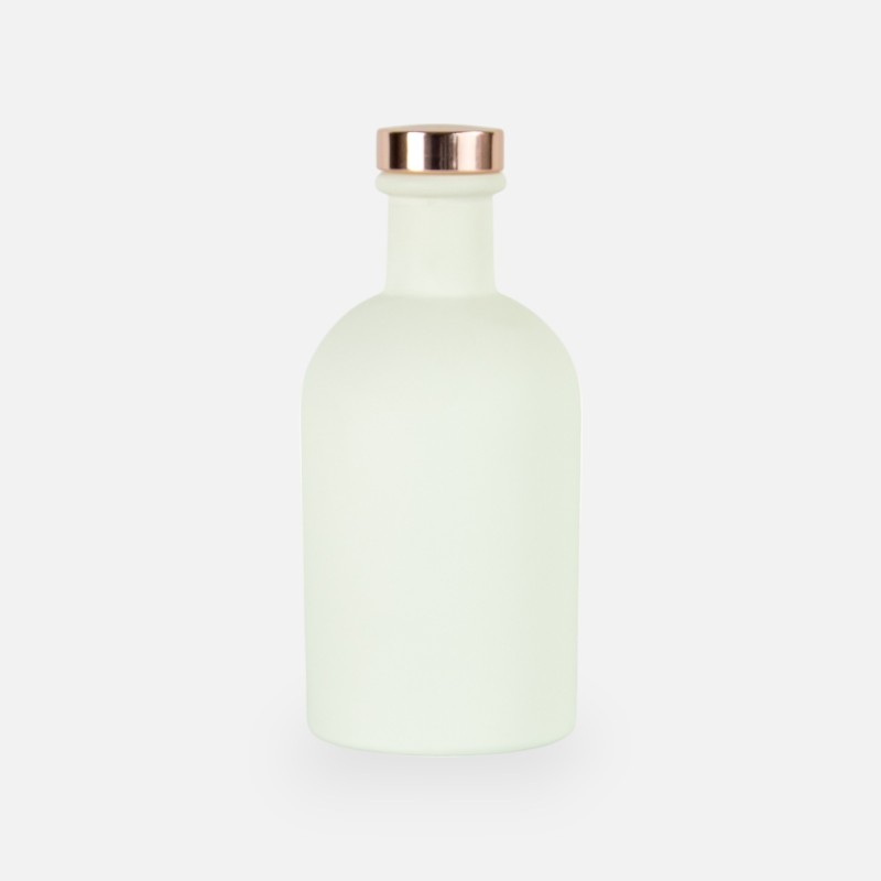 Luxe fles wit met rose gold dop - 250 ml