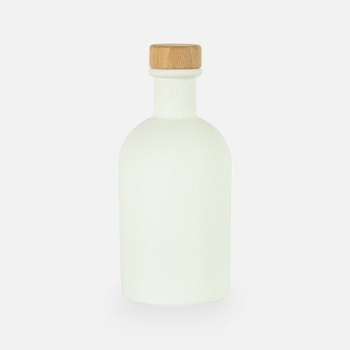 Luxe fles wit met houten...