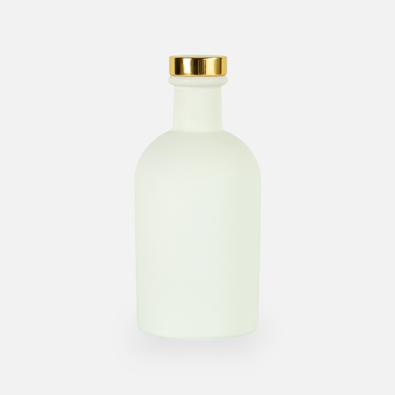 Luxe fles wit met gouden dop - 250 ml