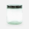 Pot cylindre transparant couvercle noir - 740ml