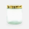 Pot cylindre transparant couvercle or - 740ml