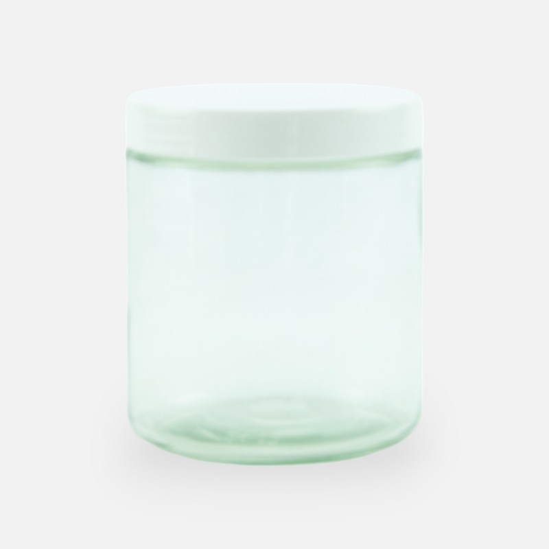 copy of Pot cylindre transparant couvercle blanc - 740ml