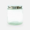 Pot cylindre transparant couvercle argent - 740ml