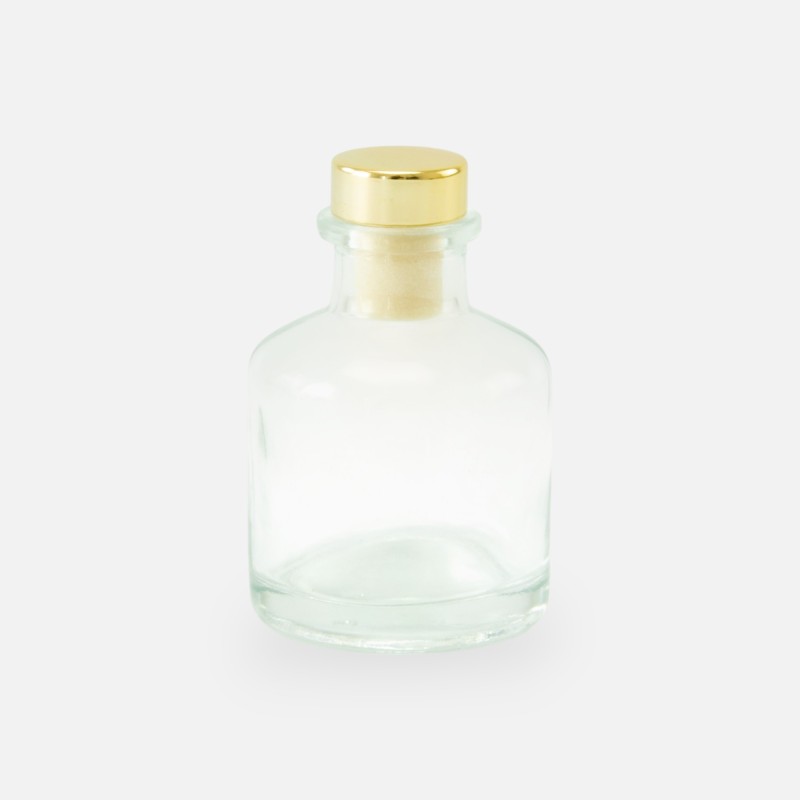 Geurflesje 50ml met gouden dop - transparant