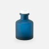 Geurflesje 50ml met zilveren dop - frosted marineblauw