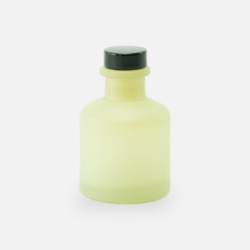 Geurflesje 50ml met zwarte dop - frosted zijdegroen