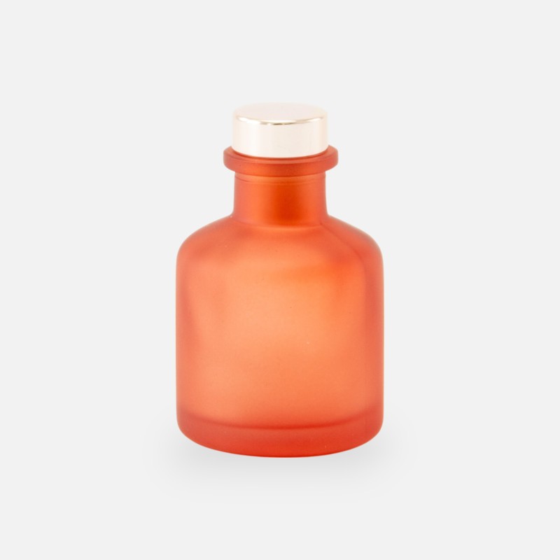 Geurflesje 50ml met rose gold dop - frosted terracotta
