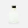 Geurflesje 50ml met zwarte dop - frosted wit
