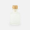 Geurflesje 50ml met houten dop - frosted wit