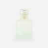 Geurflesje 50ml met zilveren dop - frosted wit
