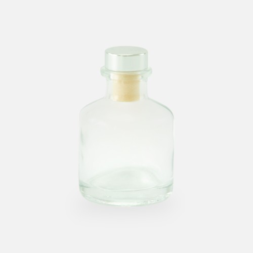 Geurflesje 50ml met zilveren dop - transparant