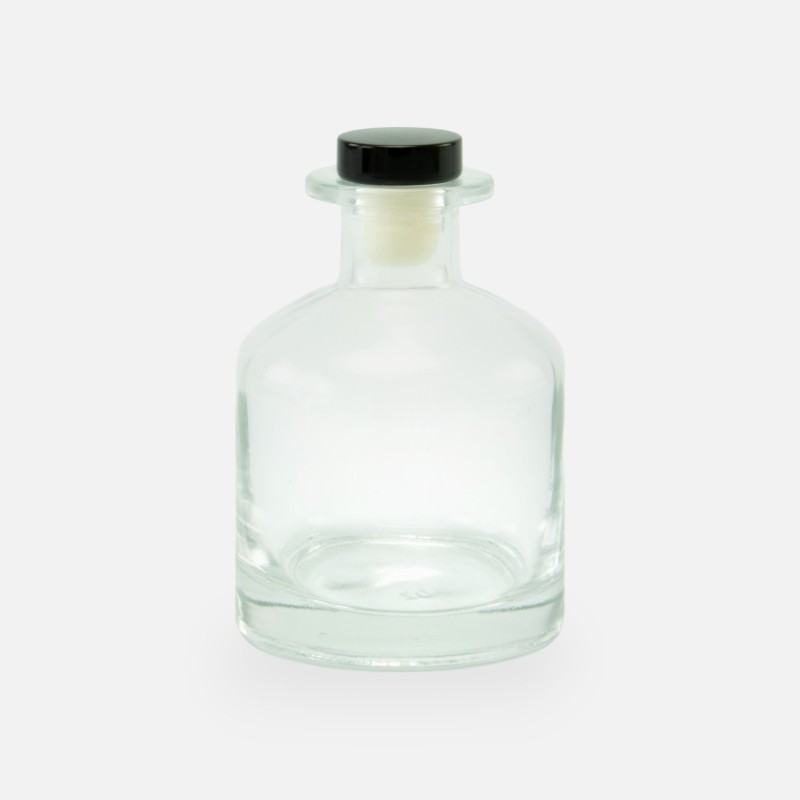 diffuseur de parfum 250ml avec bouchon en noir – transparent