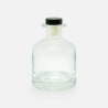 Geurfles 250ml met zwarte dop - transparant