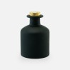 Geurfles 250ml met gouden dop - frosted zwart