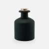 Geurfles 250ml met rose gold schroefdop - frosted zwart