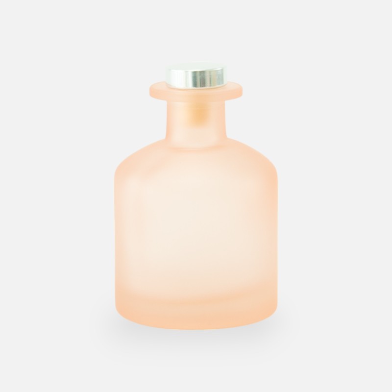 Geurfles 250ml met zilveren dop - frosted blush