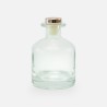 Geurfles 250ml met rose gold schroefdop - transparant