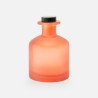 Geurfles 250ml met zwarte schroefdop - frosted terracotta