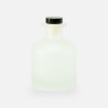 Geurfles 250ml met zwarte dop - frosted wit