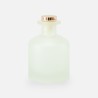 Geurfles 250ml met rose gold schroefdop - frosted wit