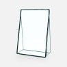 Fotokader op voet in glas - zwart
