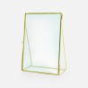 Fotokader op voet in glas - goud