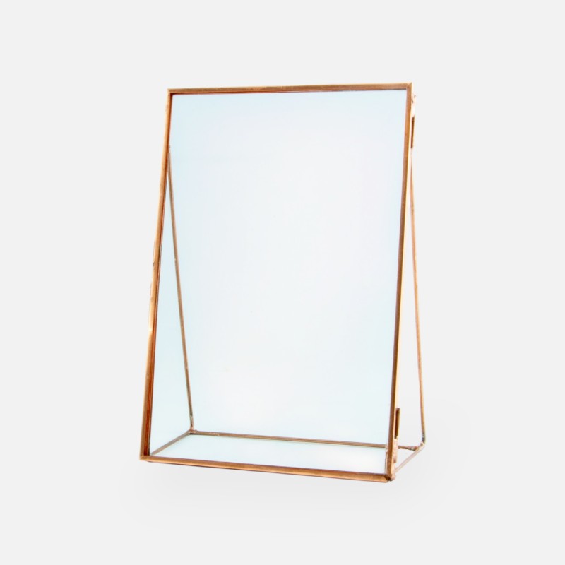 Cadre photo en verre - rose gold