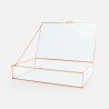 Boîte cadeau rectangle en verre large - rose gold